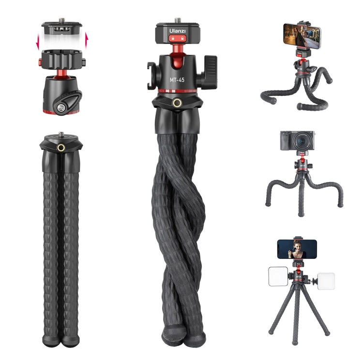 Ulanzi MT-45 Flexible Octopus Tripod Stand with Quick Release Mount(2581)