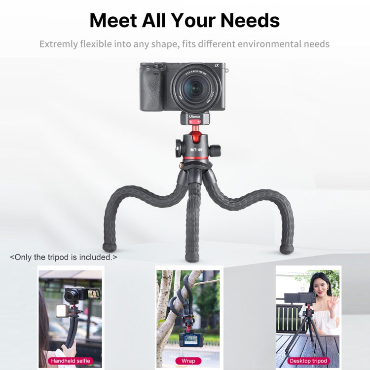 Ulanzi MT-45 Flexible Octopus Tripod Stand with Quick Release Mount(2581)