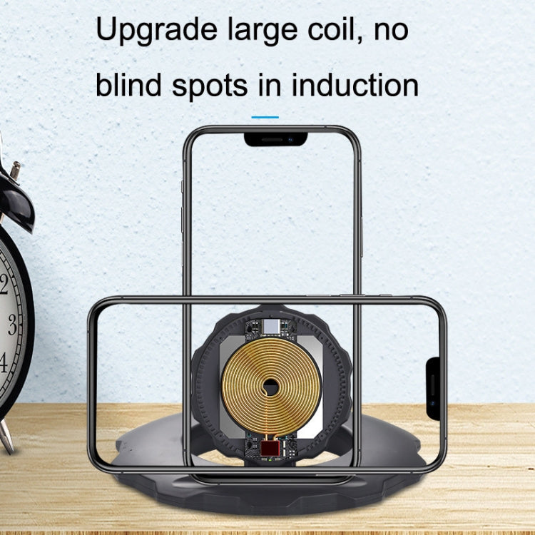 XC93 Folding Portable Wireless Charger Phone Stand, Spec: Slow-Black