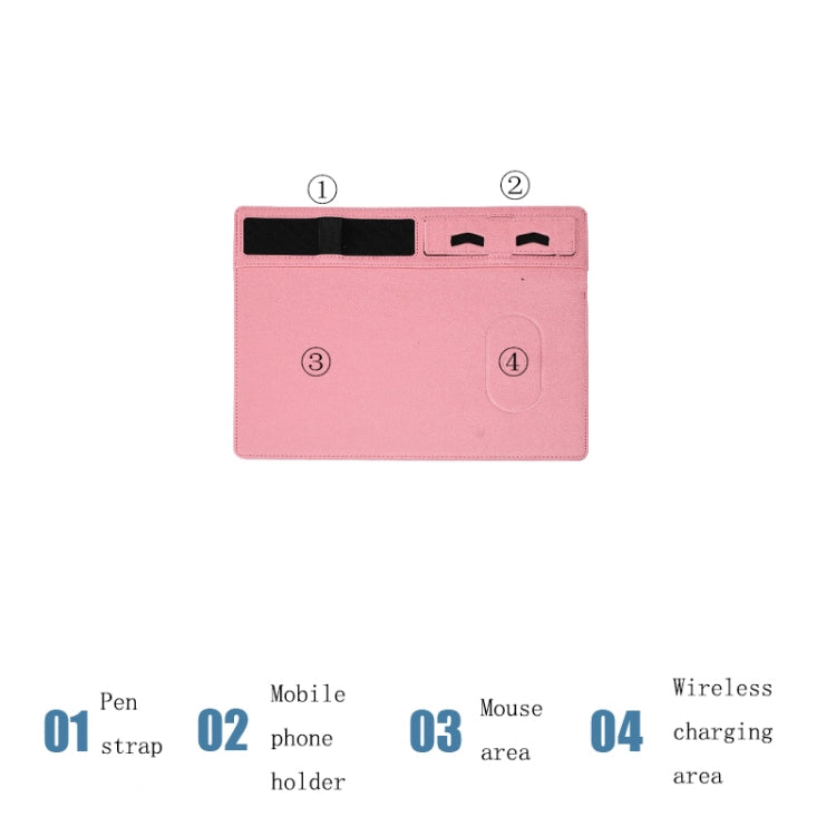 JJ-82401 Mouse Pad with Phone Charging and Phone Holder