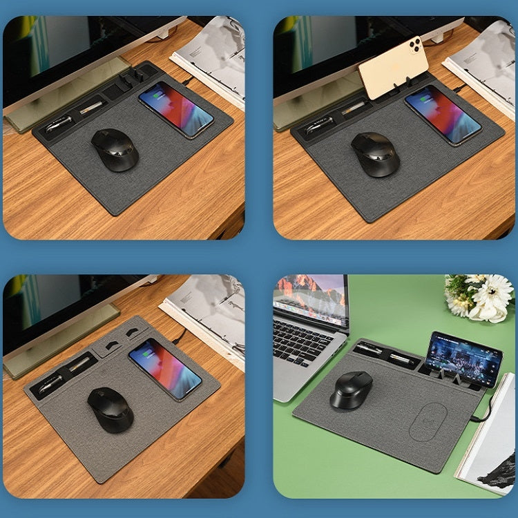 JJ-82401 Mouse Pad with Phone Charging and Phone Holder