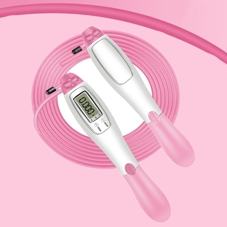 2 PCS Sport Electronic Counting Wire Skipping Rope, Style: Wired Wire Rope Pink