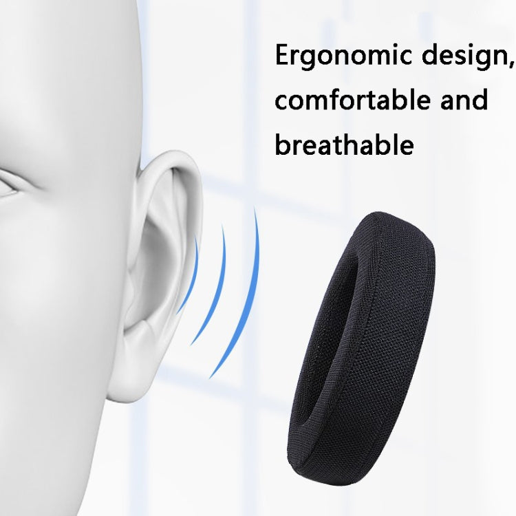 2 PCS Headset Sponge Earmuffs for Philips SHP9500(Black Mesh)