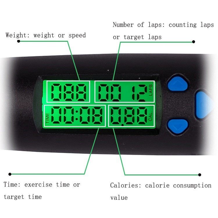 Intelligent Voice Broadcast Electronic Counting Skipping Rope(Black Handle+Orange)