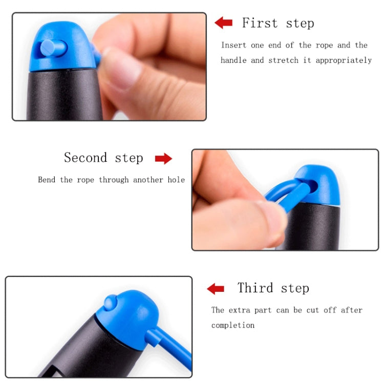 Intelligent Voice Broadcast Electronic Counting Skipping Rope(Black Handle+Orange)