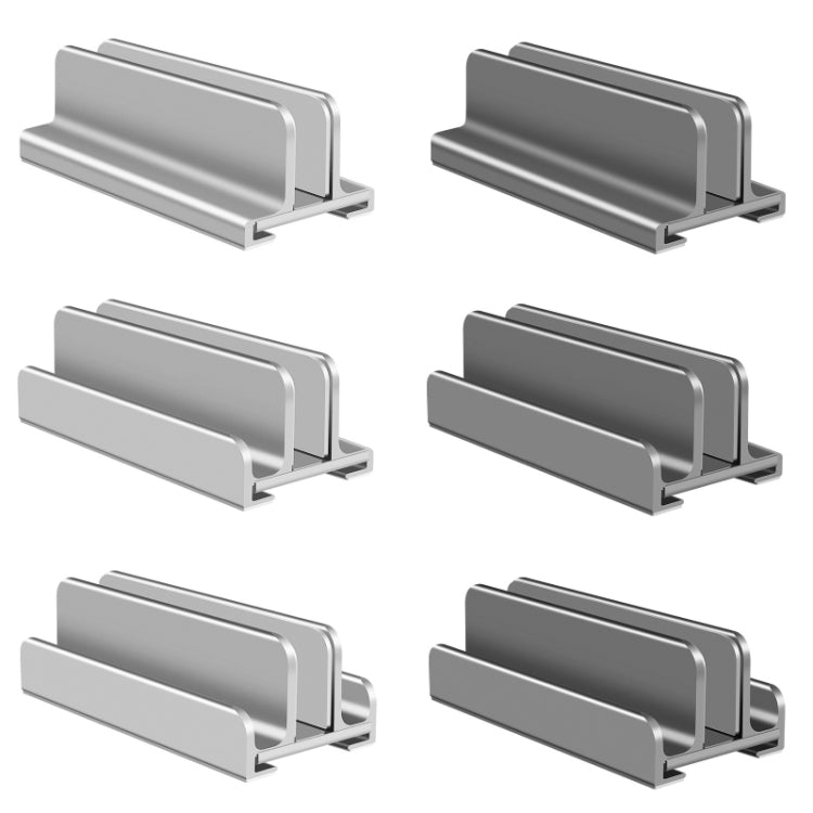 Aluminum Alloy Laptop Tablet Phone Storage Stand, Color: L402 Three Slots (Silver)