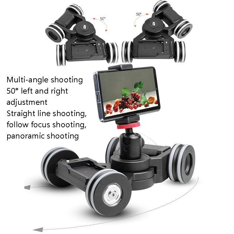 Tank 2 Electric Slide Rail Rolling Dolly Car Without Battery(Black)