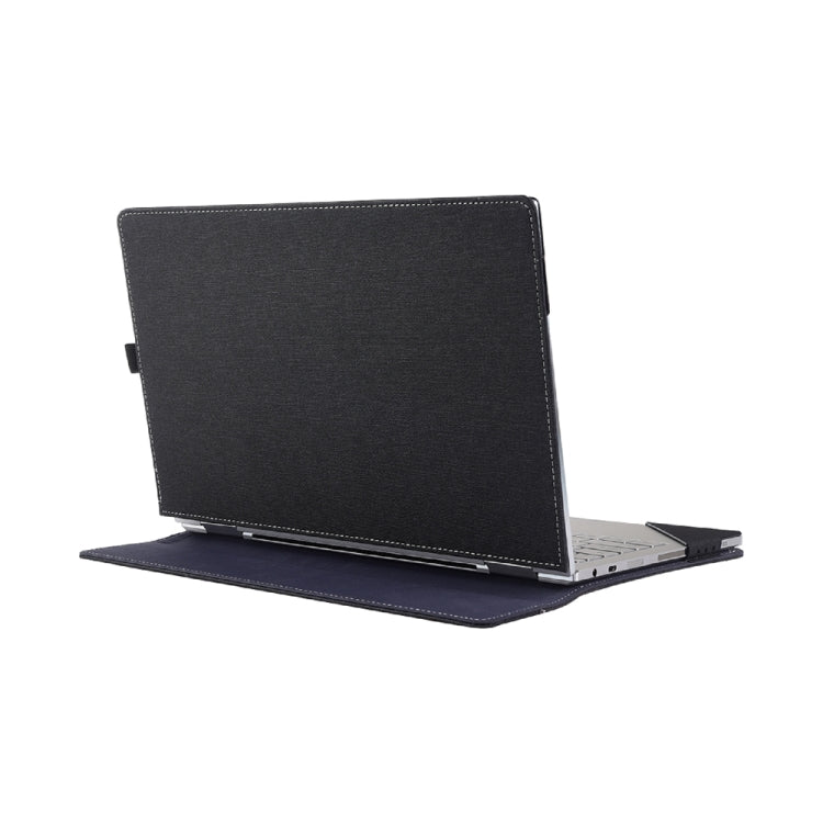 Multifunctional PU Leather Laptop Case With Stand Function, Color: 13.3 inch Black