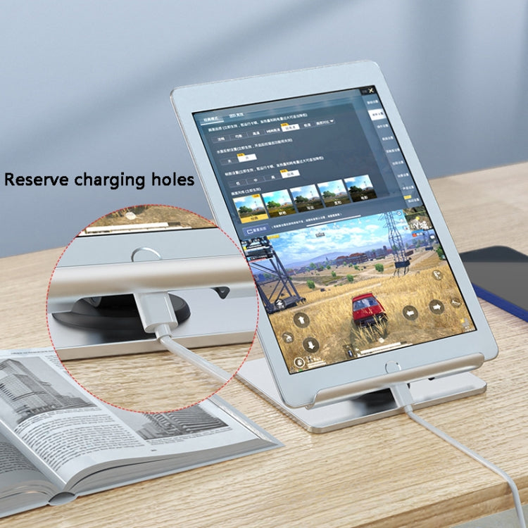 Aluminum Alloy Folding Tablet Bracket(Bright Silver)