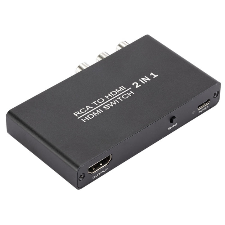 QH021 AV + HDMI To I HDMI 2 To 1 Out Switcher