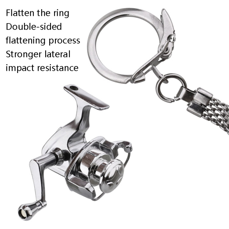 Metal Fishing Wheel Decoration Pendant Mini Wheel Fish Key Chain, Color: C