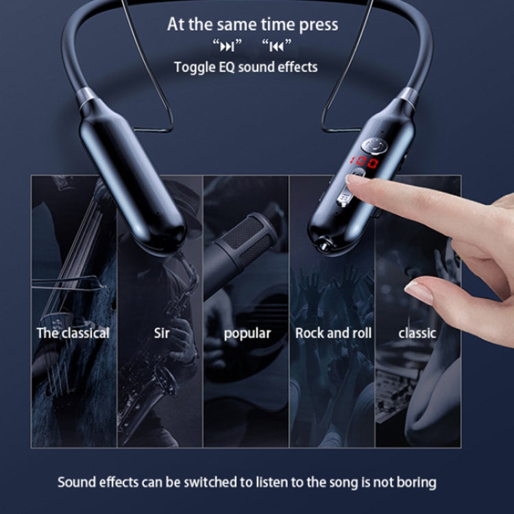 S880 Long Battery Life Neckband Wireless Bluetooth Earphone Support AUX(Black)