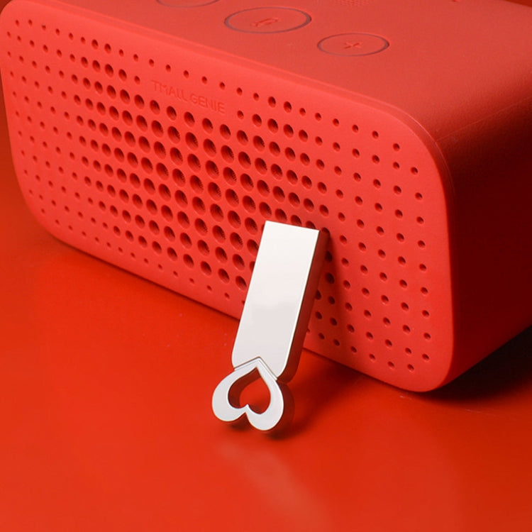 Zshqu2 Heart-Shaped USB 2.0 High Speed Metal USB Flash Drives, Capacity: 4GB(White)