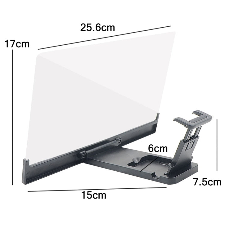 L3 12 Inch HD Mobile Phone Screen Amplifier(Black)