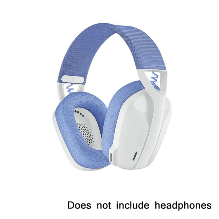 1 Pair Sponge Earmuff Headrest Pad For Logitech G435, Color: Blue Headbeam