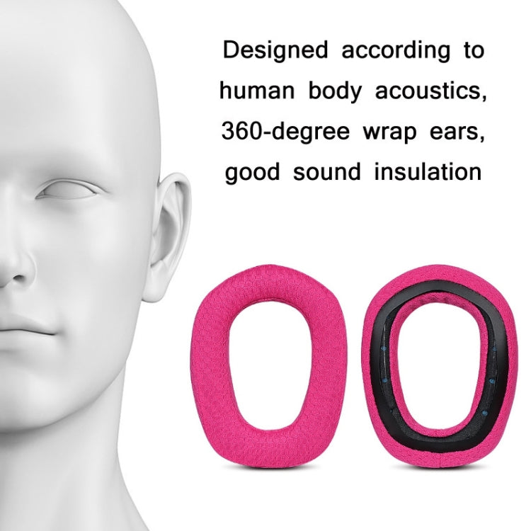 1 Pair Sponge Earmuff Headrest Pad For Logitech G435, Color: Rose Red Earmuffs