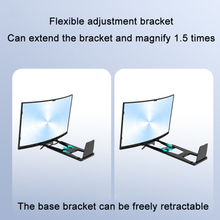 L11 14 Inch Curved Mobile Phone Screen Amplifier(Black)