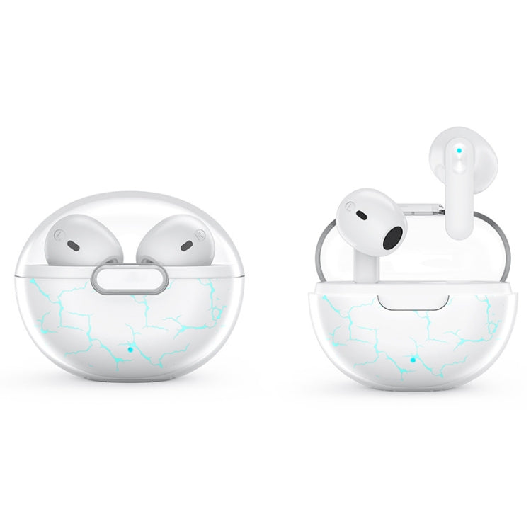 JYP-LR23 TWS Bluetooth 5.1 Noise-Cancelling Earphone with Crack Charging Case(White)
