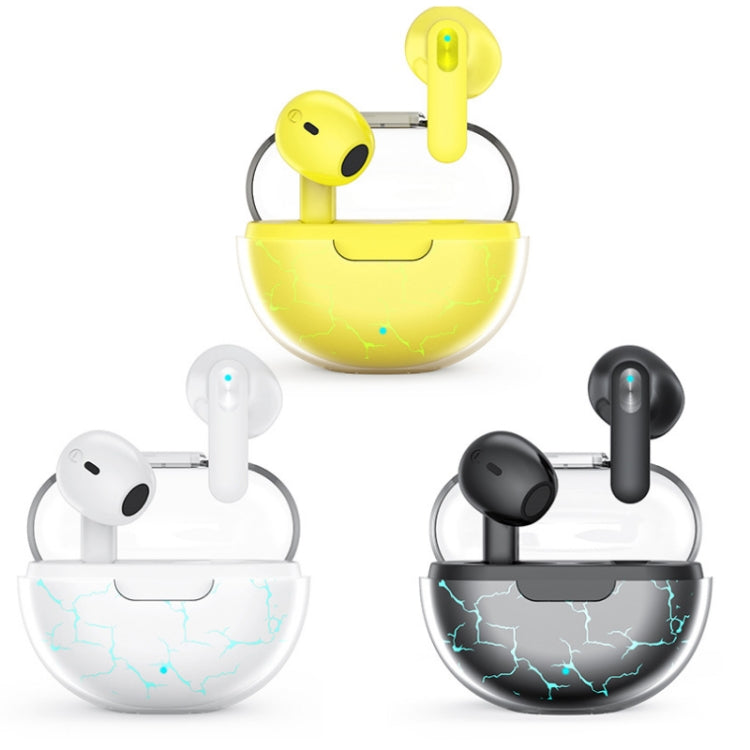 JYP-LR23 TWS Bluetooth 5.1 Noise-Cancelling Earphone with Crack Charging Case(White)
