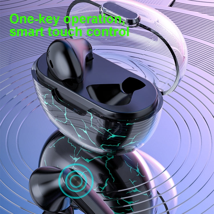 JYP-LR23 TWS Bluetooth 5.1 Noise-Cancelling Earphone with Crack Charging Case(White)