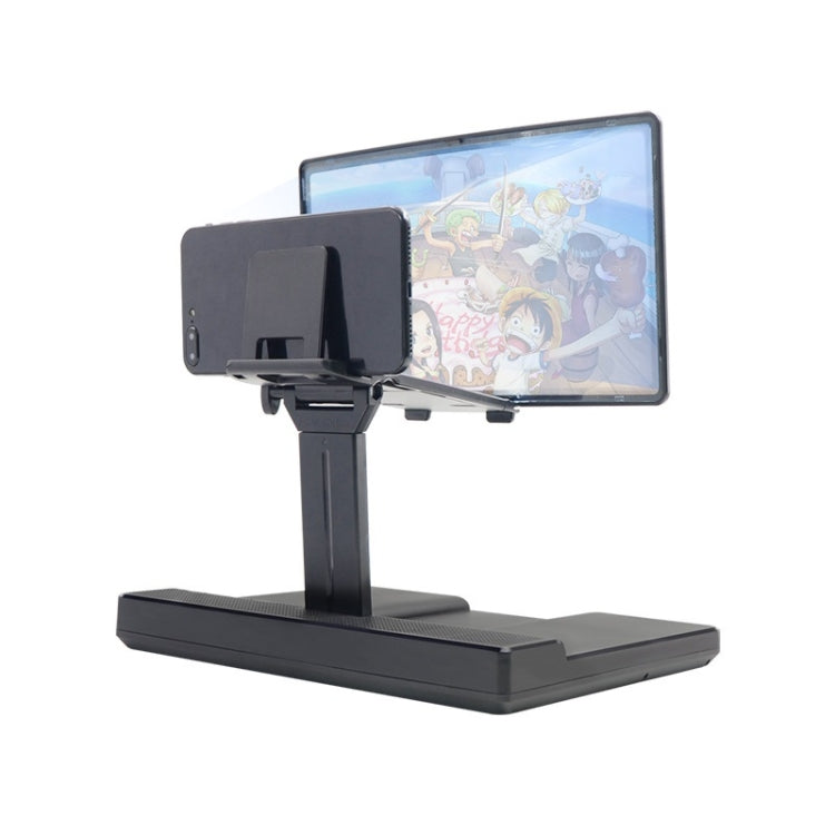 L21 Liftable Mobile Phone Stand Screen Amplifier With Bluetooth Speaker(Black)