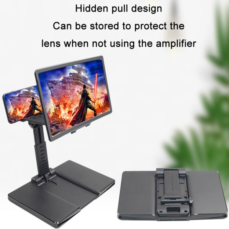 L22 12 inch Mobile Phone Screen Magnifier With Lifting Stand(Black)
