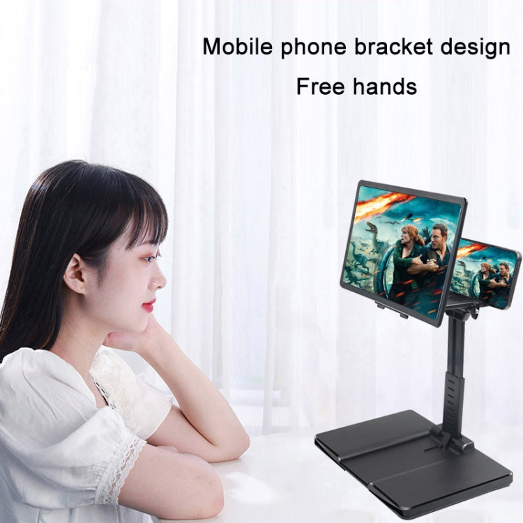 L22 12 inch Mobile Phone Screen Magnifier With Lifting Stand(Black)