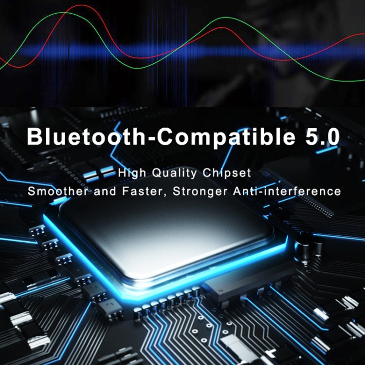 JS37 TWS Bluetooth 5.0 Noise Cancelling Stereo Gaming Headphone(Black)