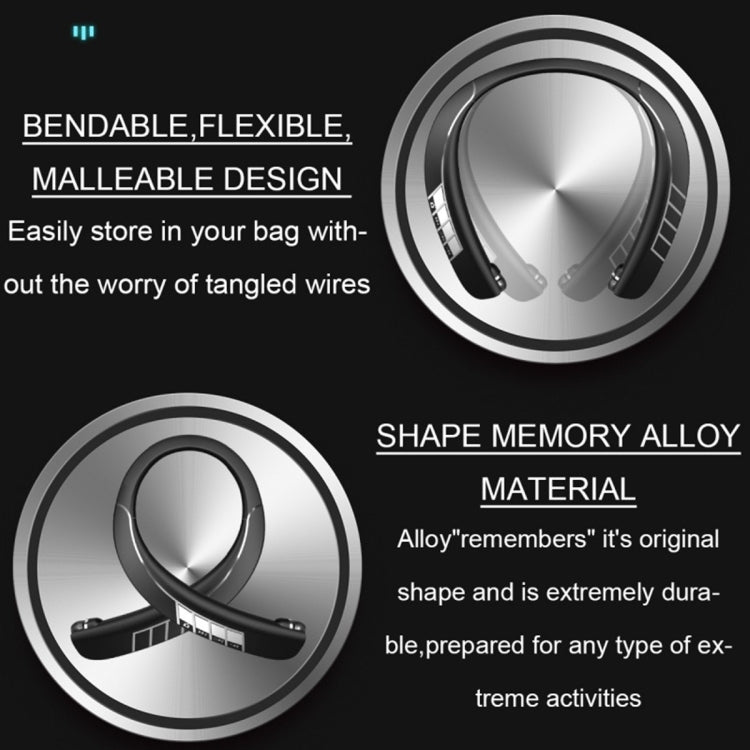 LZ-3 Neck-Mounted Wireless Sports Bluetooth Earphone(Black)