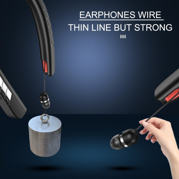 LZ-3 Neck-Mounted Wireless Sports Bluetooth Earphone(Black)