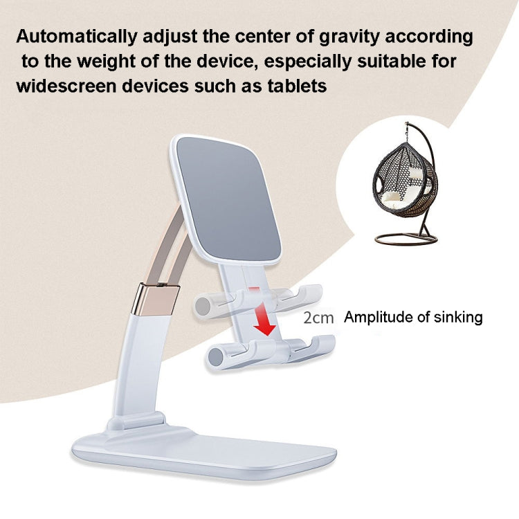 Mobile Phone Tablet Desktop Stand Gravity Retractable Adjustable Bracket, Color: Zinc Alloy Black