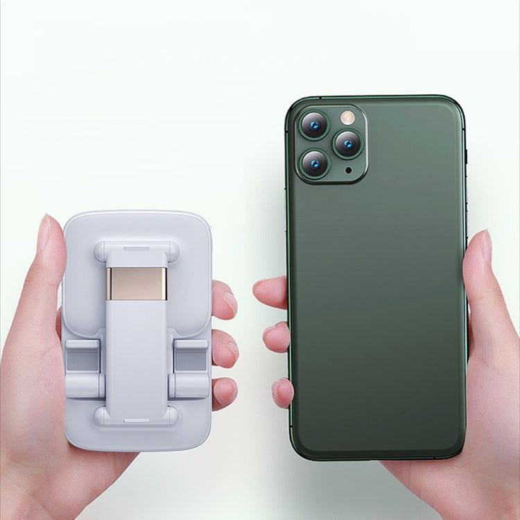 Mobile Phone Tablet Desktop Stand Gravity Retractable Adjustable Bracket, Color: Zinc Alloy White