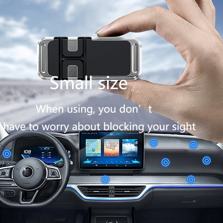 S15 Magnetic Aluminum Alloy Bracket Data Cable Storage Sticker Car Phone Holder