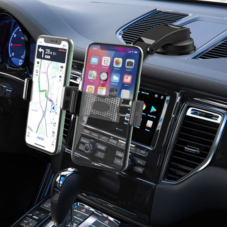 HLT212 Suction Cup Type Double Chuck Folding Car Phone Holder