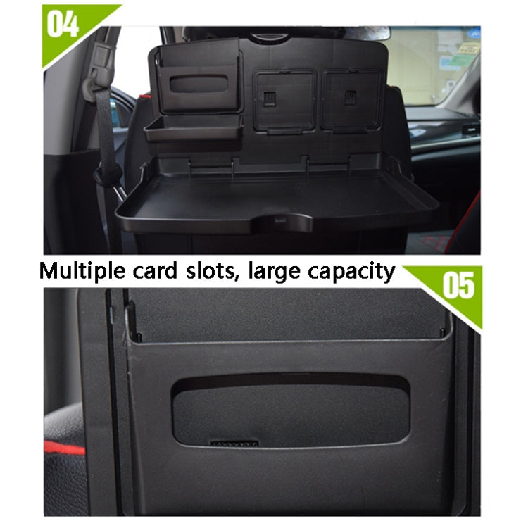 Car Foldable Seat Dining Table(Black)