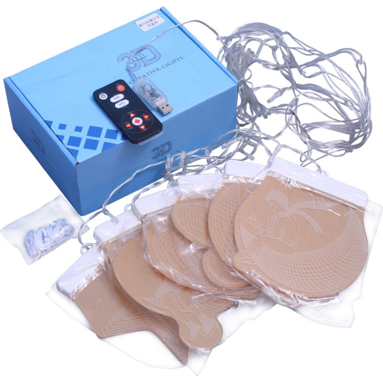 2m Romantic Girl Icicle Lamp Window Decoration Hanging Lamp, Style: Colorful Light