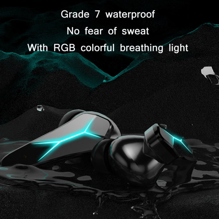 JYP-X7 TWS Bluetooth LED Display Noise-Cancelling Gaming Earphone(Black)