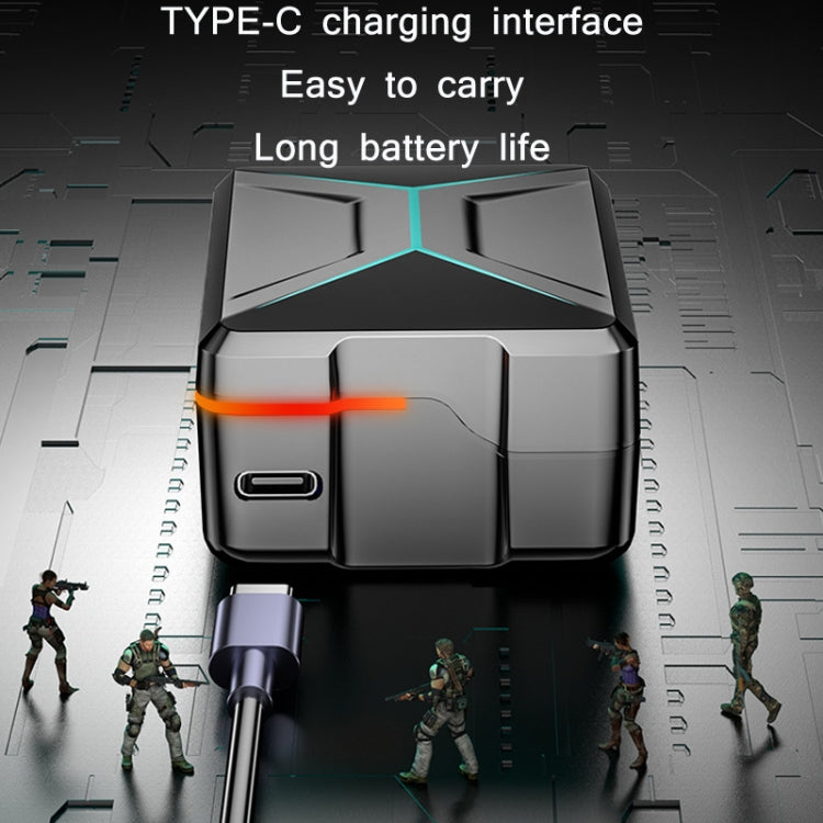 JYP-X7 TWS Bluetooth LED Display Noise-Cancelling Gaming Earphone(Black)