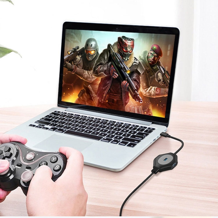 2 PCS PD Fast Charging Multi-Port USB Docking Station, Number of interfaces: T1301C USBC to USB5V+1xUSB3.0+3xUSB2.0