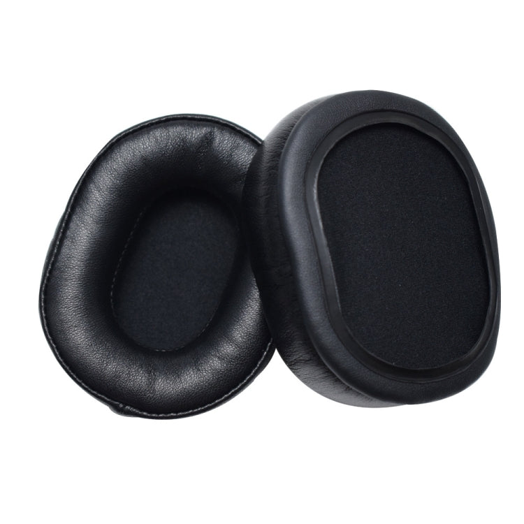 1 Pair Leather Sponge Ear Pads For Denon AH-MM400 Headset(Black)