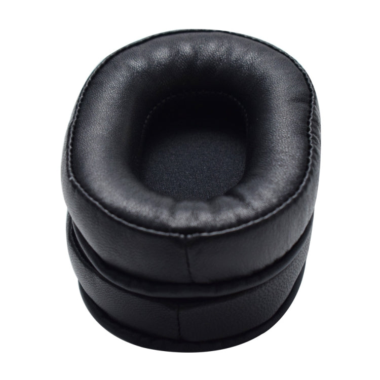 1 Pair Leather Sponge Ear Pads For Denon AH-MM400 Headset(Black)