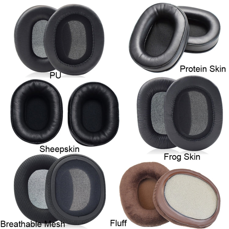 1 Pair Headset Earmuffs For Audio-Technica ATH-M50X/M30X/M40X/M20X, Spec: Brown-Protein Skin