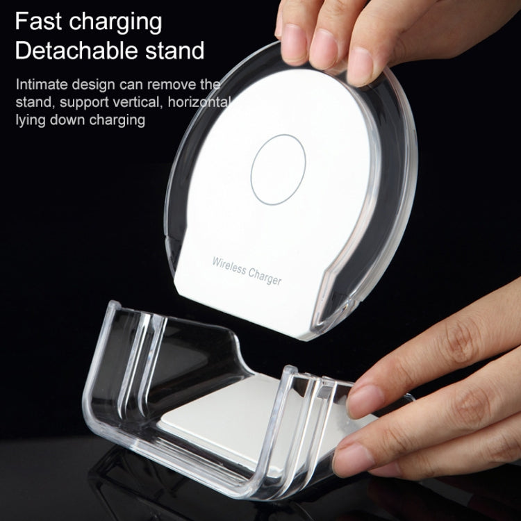 2pcs A9199 10W 3 in 1 Vertical LED Crystal Wireless Charger