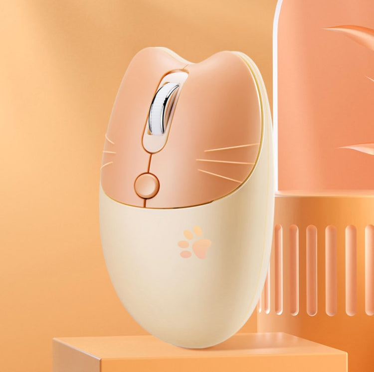 M3 3 Keys Cute Silent Laptop Wireless Mouse, Spec: Wireless Version (Milk Tea)