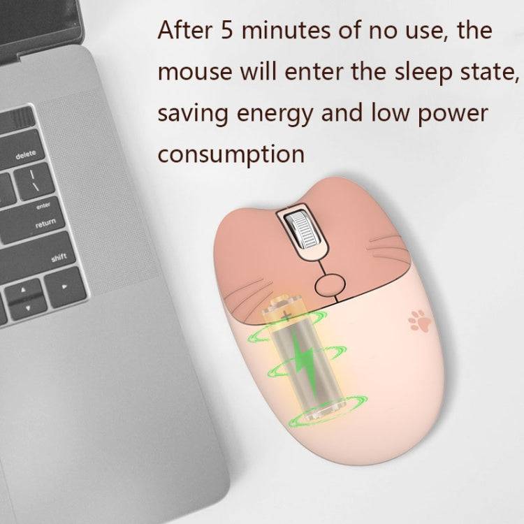 M3 3 Keys Cute Silent Laptop Wireless Mouse, Spec: Wireless Version (Milk Tea)