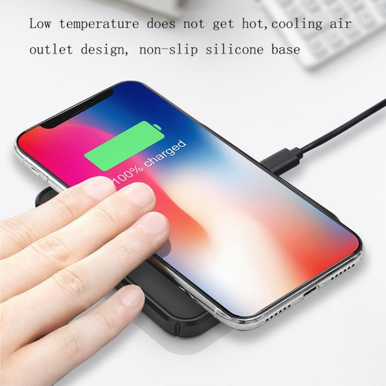 Mobile Phone Wireless Charger For Xiaomi Huawei Samsung iPhone Square 15W-White