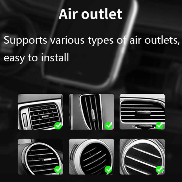 C03 Magnetic Wireless Phone Charger for Car Air Outlet(Black)