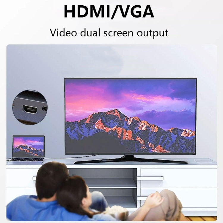 12 In 1 Multifunctional TYPE-C Extension HUB Adapter With Stand Function(THL-282)