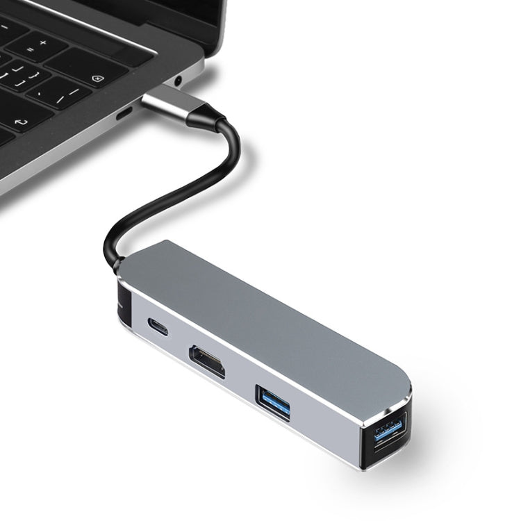4 In 1 Multifunctional USB3.0 Type-C Extension HUB Adapter(THL009)