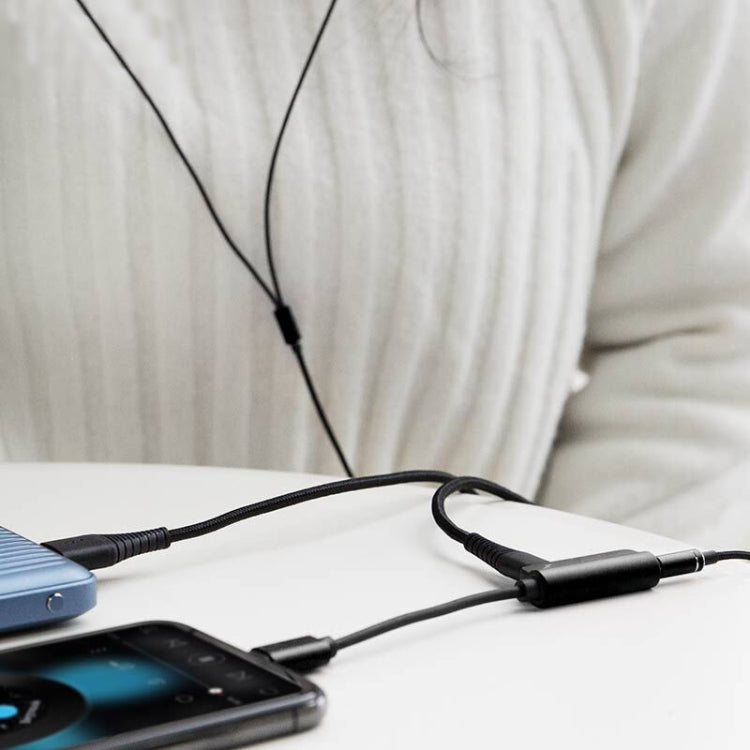 2 PCS 2 in 1 Type-C to Type-C + 3.5mm Headphone Audio Adapter